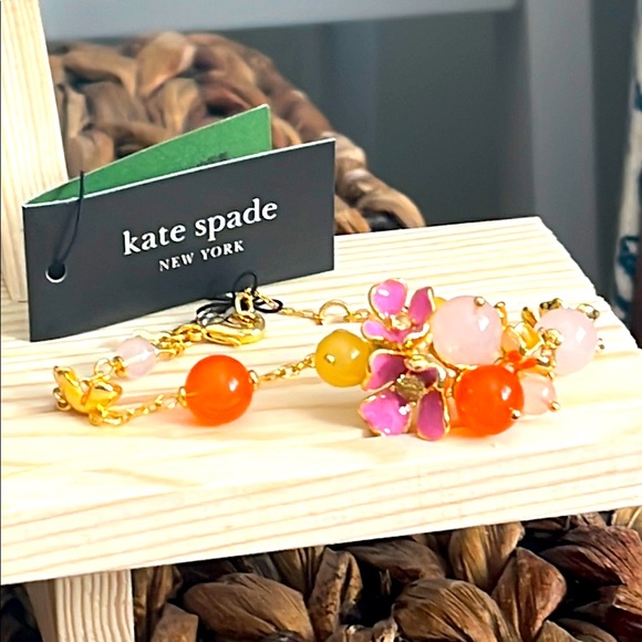 Kate Spade Floral Bracelet with Orange and Pink Accents - Picture 1 of 3